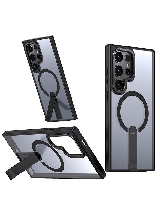 Samsung Galaxy S24 Ultra Magnetic MagSafe Case, Full Shockproof Protection,Translucent Matte Back, Slim Phone Cover with Strong Magnet for Galaxy S24 Ultra  (Black) - Image 1