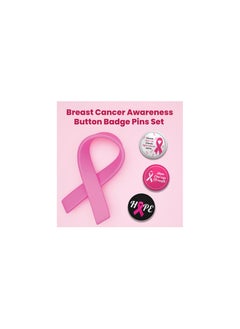 PRINTSHOP4ME Pink BreastCancer Awareness Button Badges - Pinback Buttons, Brooch Lapel Pins - Round Button Pins for Fundraising Events - Ideal for October BreastCancer Awareness Month  - Image 5