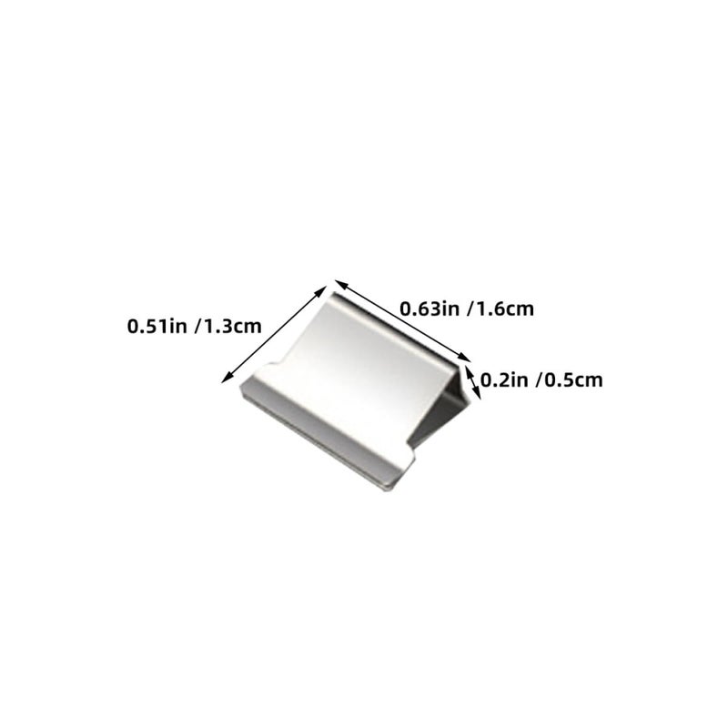 Metal Paper Clips Refill 100 Pieces Silver Document Fasteners for Student Office File Organizing - Image 3
