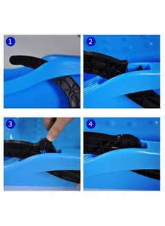 RollsTimi  Outdoor Sports Plastic Skiing Boards Sled Luge Snow Grass Sand Board Ski And Snowboard With Rope-Purple  - Image 3