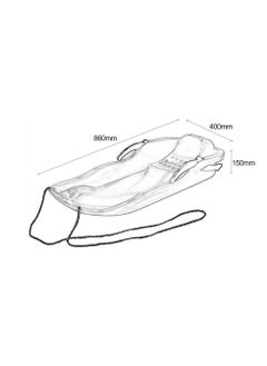RollsTimi  Outdoor Sports Plastic Skiing Boards Sled Luge Snow Grass Sand Board Ski And Snowboard With Rope-Purple  - Image 5