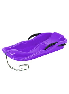 RollsTimi  Outdoor Sports Plastic Skiing Boards Sled Luge Snow Grass Sand Board Ski And Snowboard With Rope-Purple  - Image 1