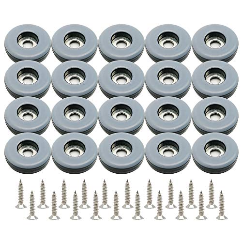 Alamic Furniture Sliders Chair Glides 1" Heavy Duty Furniture Glides Sliders Reusable Round Chair Leg Slides with Stainless Steel Screws Move Your Furniture Easy & Safely Protects Your Floor - 20 Pack - Image 1