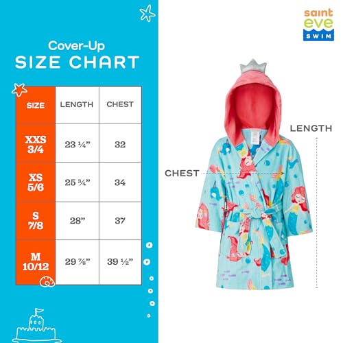 Sainteve Saint Eve Kids Fun 3D Character Hooded Terry Cover-Ups - Super Soft & Plush 100% Cotton Beach and Pool Covers Towels for Girls and Boys, Blue Shark, Small - Image 5