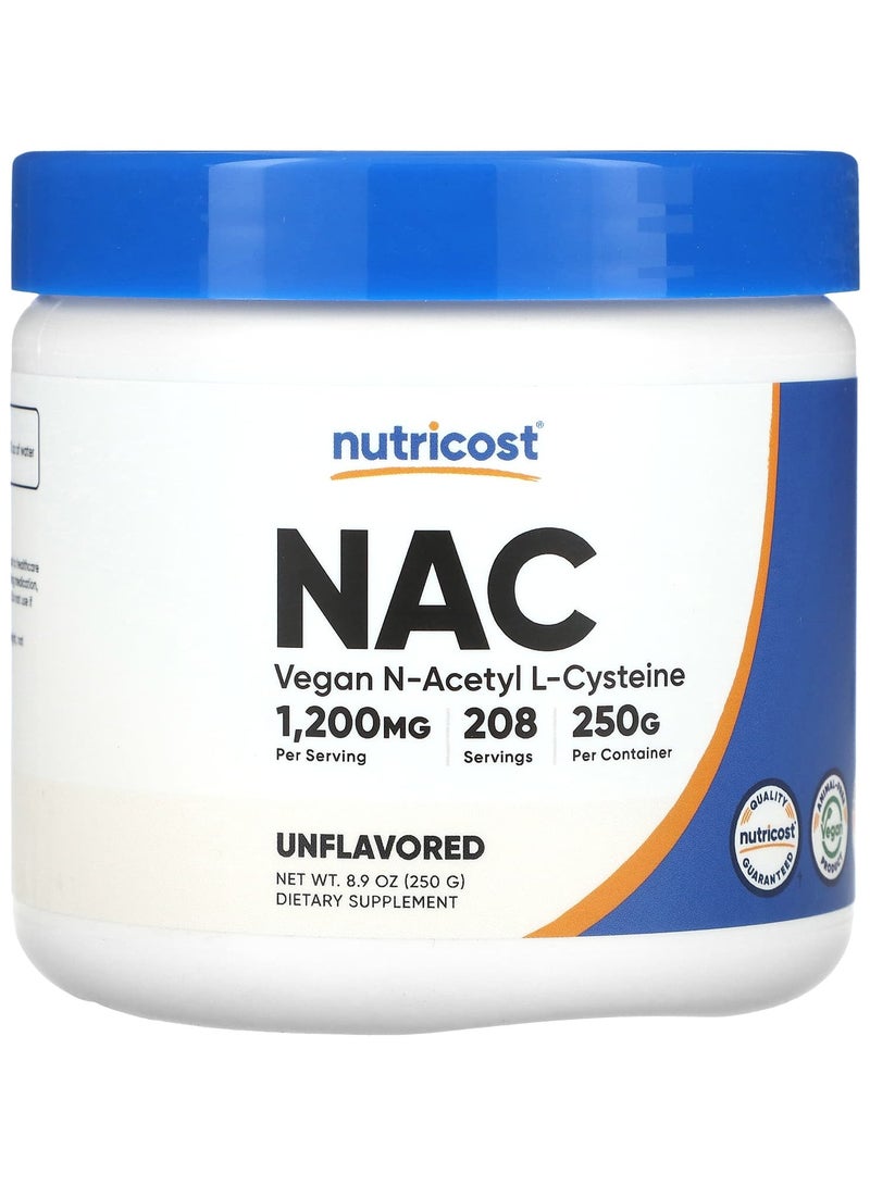 Nutricost Vegan NAC, Unflavored, 8.9 oz (250 g)