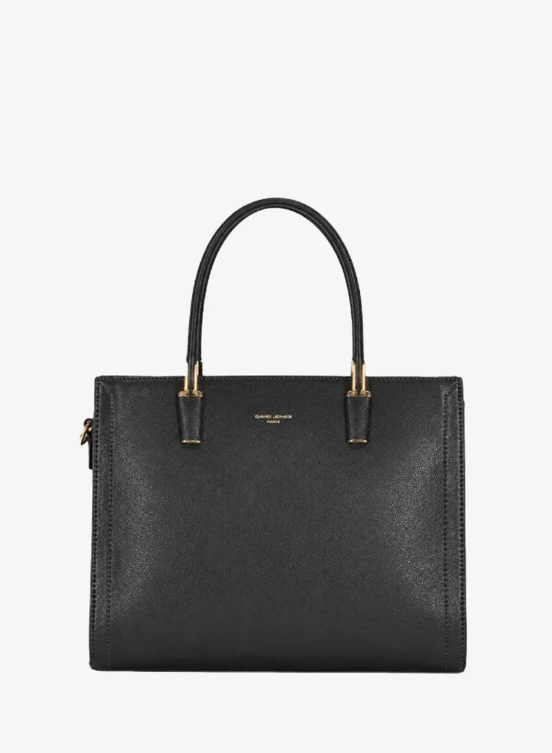 David Jones  David Jones plain vegan faux leather everyday bag- Modern rectangular three compartments 11-inch laptop and tablet, document, personal hand bag with extra adjustable strap for Women | Best Price UAE