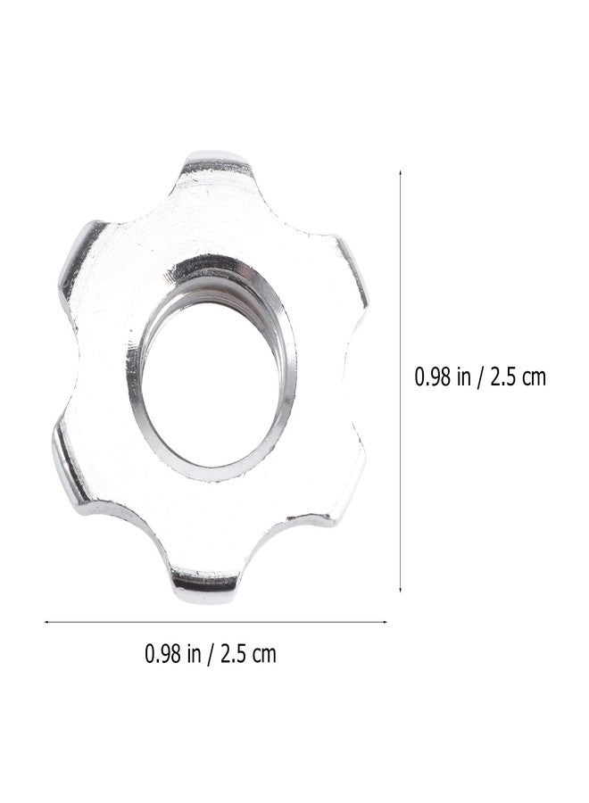 WINOMO 2 PCS Hex Nut Anti-Slip 25mm Standard Barbell Spin-Lock Collars Screw Clamps Dumbell Weight Lifting … - Image 5