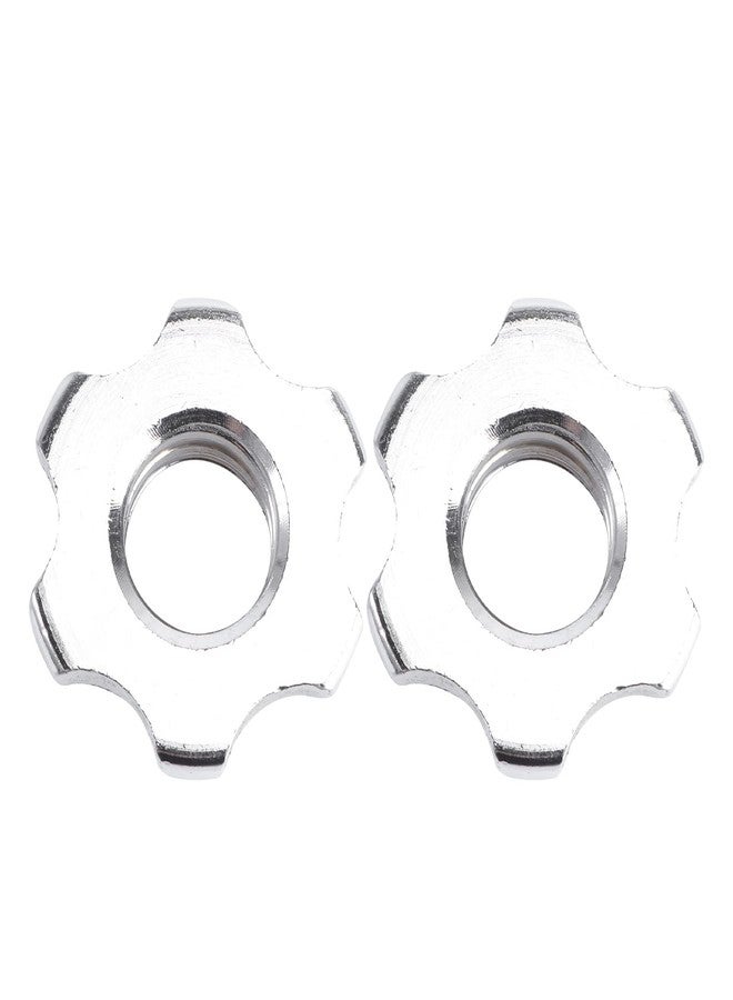 WINOMO 2 PCS Hex Nut Anti-Slip 25mm Standard Barbell Spin-Lock Collars Screw Clamps Dumbell Weight Lifting … - Image 1