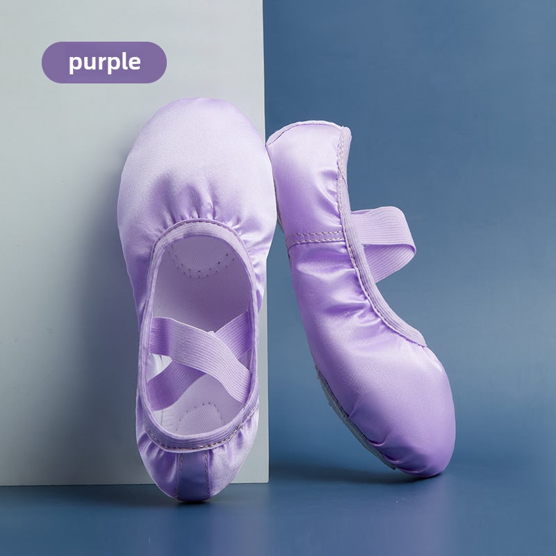 Generic Children Adult Ballet Dance Shoes Yoga Practice Footwear Light purple 