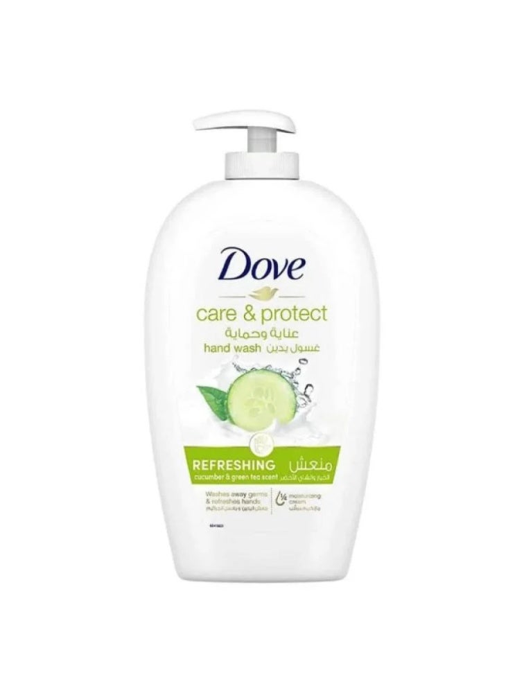 غسول يدين مغذي برائحة الخيار والشاي الأخضر من دوف - 500 مل