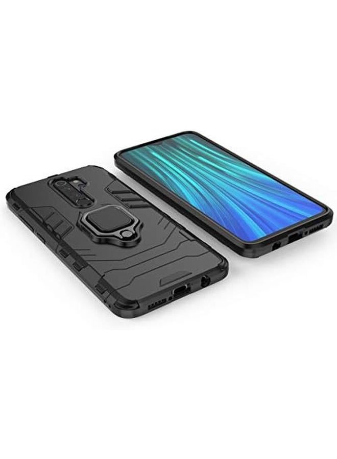 erorex Case For Xiaomi Redmi Note 8 Pro With Tempered Glass Screen Protector Hybrid Heavy Duty Protection Shockproof Defender Kickstand Armor Case Cover Black - Image 5
