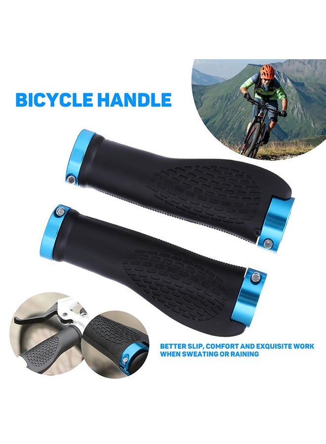 NIBEMINENT 1 Pair MTB Bike Cycling Mountain Bicycle Anti-Skid Locking Handlebar Grips Cover 14.05x6.15x3cm - Image 2