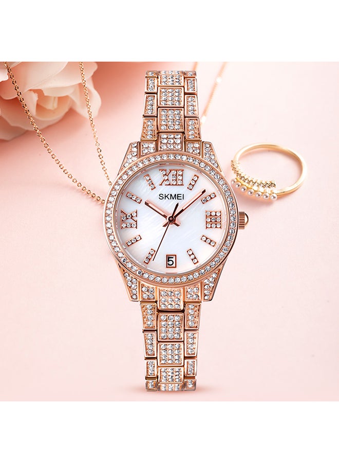 Analog Alloy Round Waterproof Wrist Watch  W1741-BN - Image 3