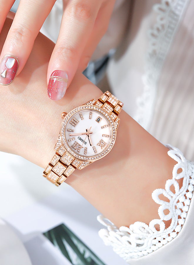 Analog Alloy Round Waterproof Wrist Watch  W1741-BN - Image 4