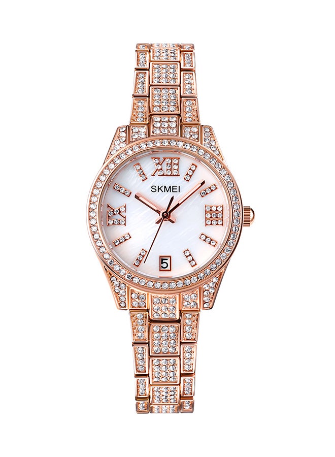 Analog Alloy Round Waterproof Wrist Watch  W1741-BN - Image 1