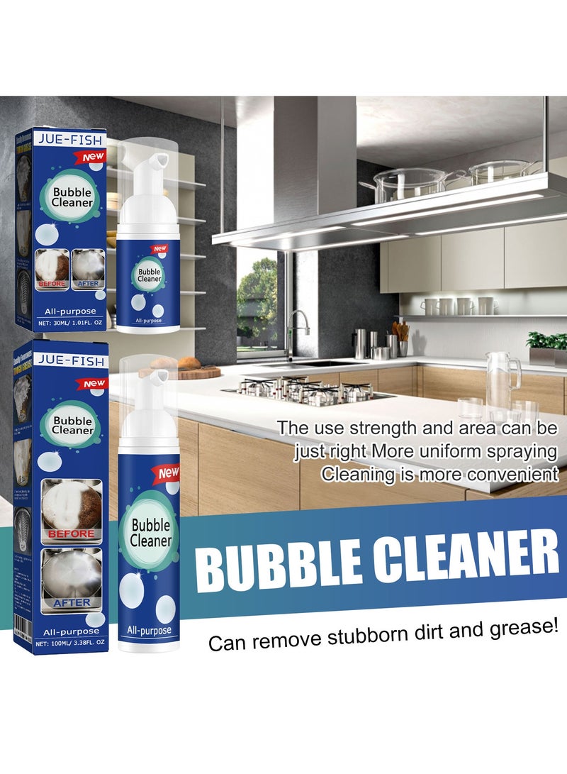 Jue-Fish Oil Stain Foam Cleaner Kitchen Stove Range Hood Multi-Purpose Heavy Oil Stain Foam Cleaner 100ml - Image 1