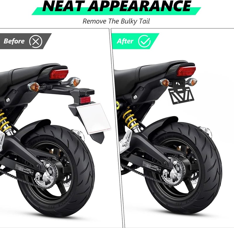 INKUDRI Grom Fender Eliminator License Plate Bracket for 2022-2023 MSX125 - Image 5
