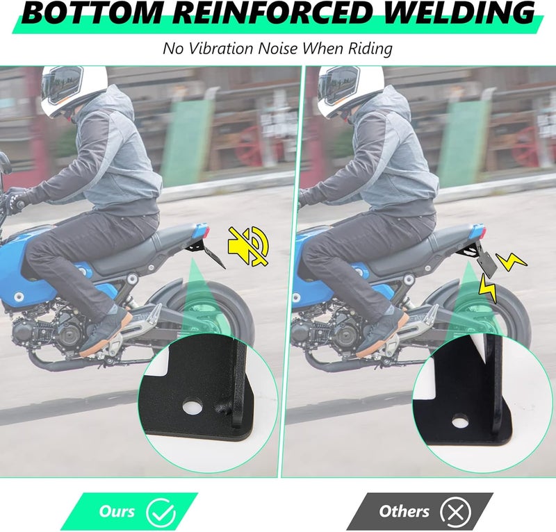 INKUDRI Grom Fender Eliminator License Plate Bracket for 2022-2023 MSX125 - Image 2