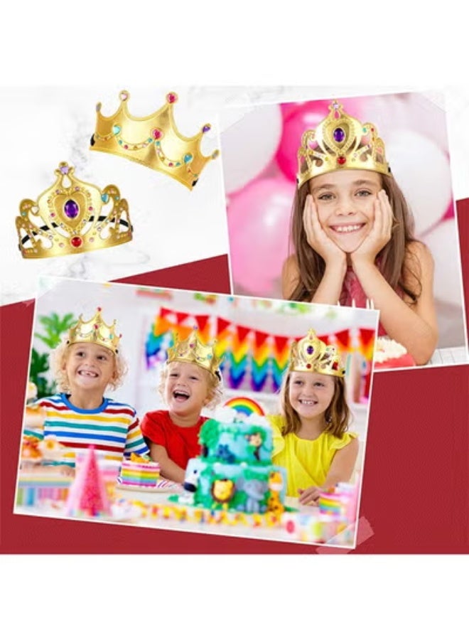 fantasize DIY Crown Set, 44 Pcs Birthday Foam Crowns Set for Kids Princess Tiaras Crowns Diamond Sticker Making Kits Kids' Party Supplies - Image 2