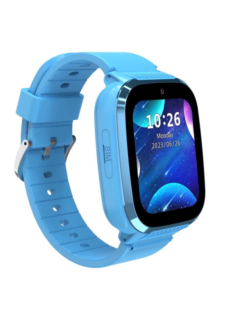 porodo Junicare 4G Smart Watch for kids with 1.85" Display / Calling Feature / Video Calling / Nano Sim / Boys Smart Watch - Blue  - Image 4