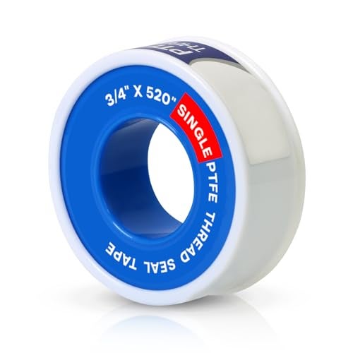 SUPPLYGIANT Supply Giant Plumbers PTFE Tape 3/4" W x 520" L Pipe Thread Tape, High Density Thread Sealant Tape Water Seal Plumbing Tape for Shower Head, Pipes, Gas Lines, Leak Prevention - Image 1