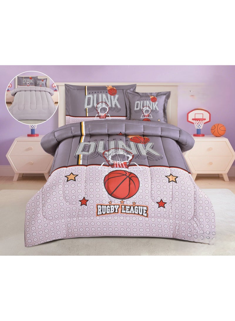 Children's summer bedding set with cheerful designs, microfiber, 4 pieces, size 170*230 cm