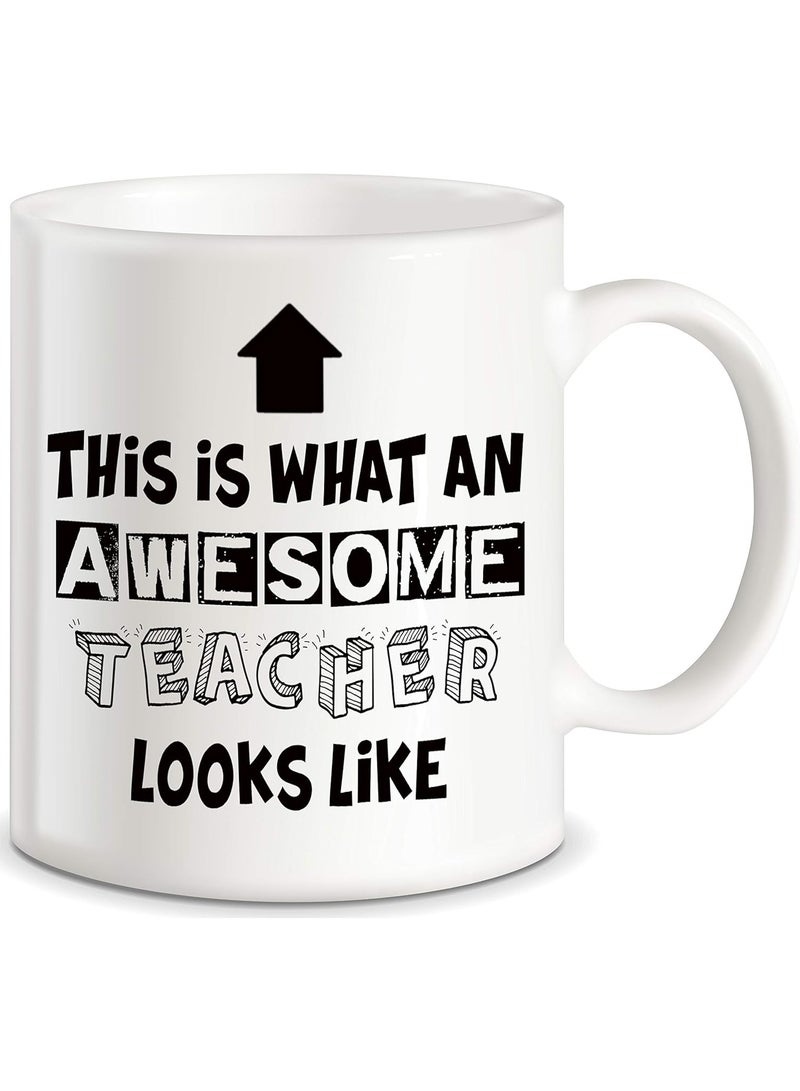 SHOP NEW ARRIVALS Teacher Appreciation Gifts What An Awesome Teacher Looks Like for Classroom Teaching Decorations World’s Best Men Women Teachers Ever Novelty Gift Coffee Mug Tea Cup Gift From Students. - Image 2