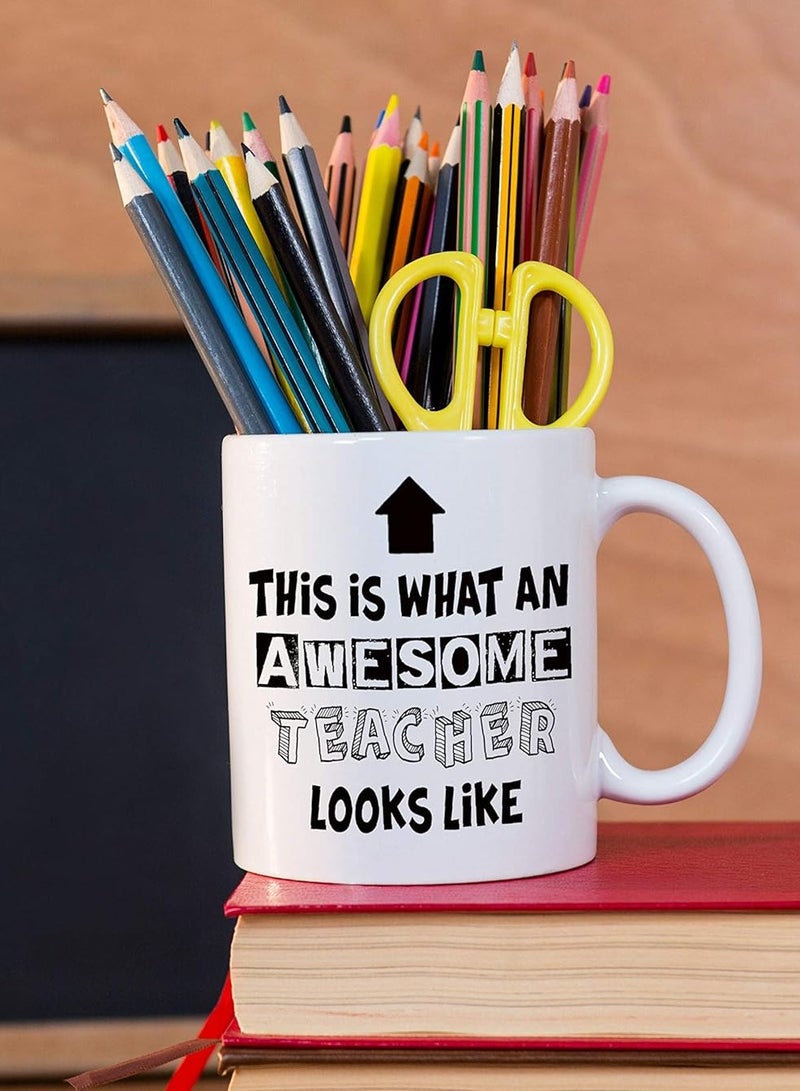 SHOP NEW ARRIVALS Teacher Appreciation Gifts What An Awesome Teacher Looks Like for Classroom Teaching Decorations World’s Best Men Women Teachers Ever Novelty Gift Coffee Mug Tea Cup Gift From Students. - Image 5