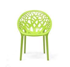 SkyGlamour Neelkamal Crystal Round Plastic Chair for Home, Living Room, Garden, Patio Durable Indoor & Outdoor| Plastic Chair Set of 2, Colour:Lime Green - Image 3