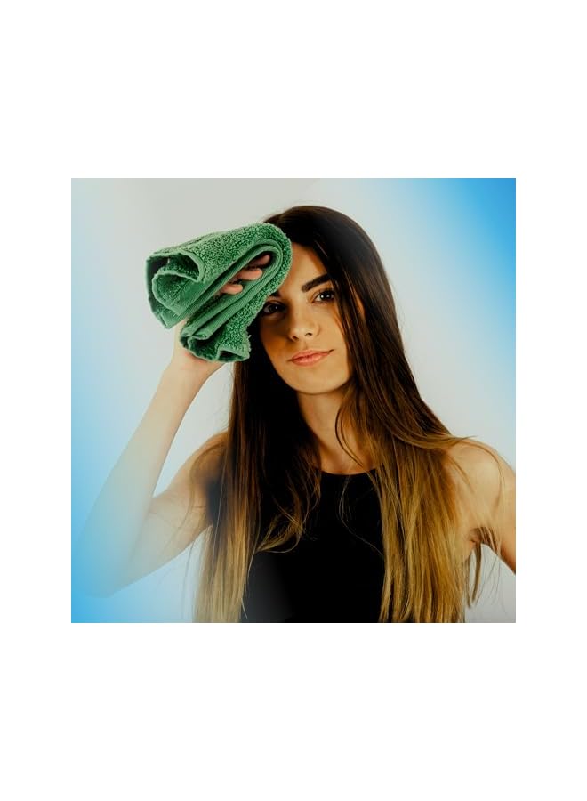 The Bros 6 PCs Towels Bath Cotton Towel Set Hotel Quality 600 GSM 100% Cotton, 2 Bath Towel, 2 Hand Towel/Gym Towel, 2 Face Towel, Highly Absorbent Towels for Bathroom (Military, 6 PCs Towels Pack) - Image 3