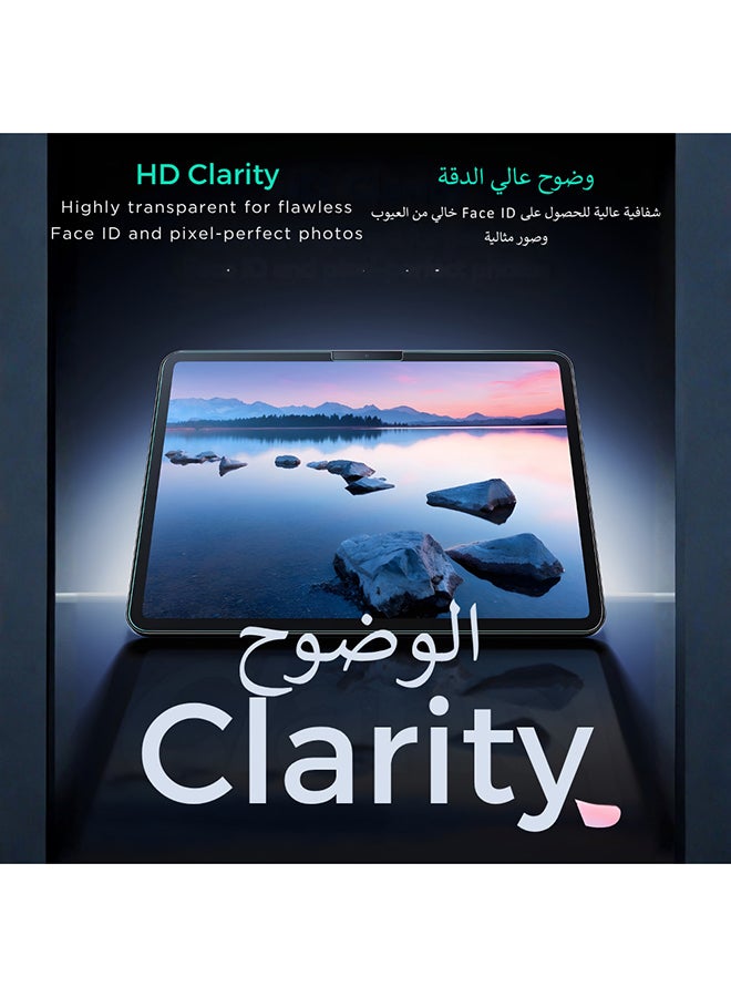 اي اس ار ESR عبوة 2 واقي شاشة آيباد برو 13 إنش (M5/M4) 2025/2024، زجاج مقوى مقاوم للخدش، وضوح عالي الدقة (HD)، يدعم قلم آبل - Image 2