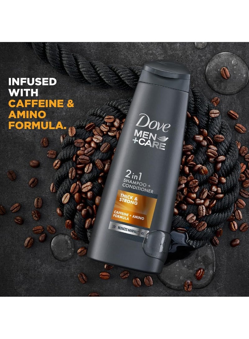 Dove Men+Care Thick & Strong 2in1 Shampoo+Conditioner, 340 ml - Image 2
