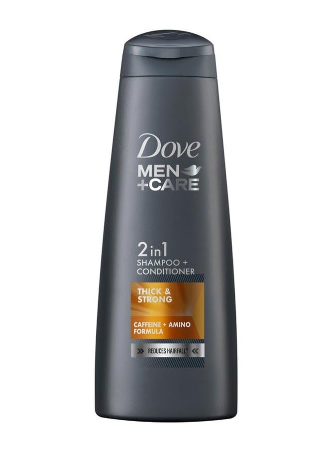 Dove Men+Care Thick & Strong 2in1 Shampoo+Conditioner, 340 ml - Image 1