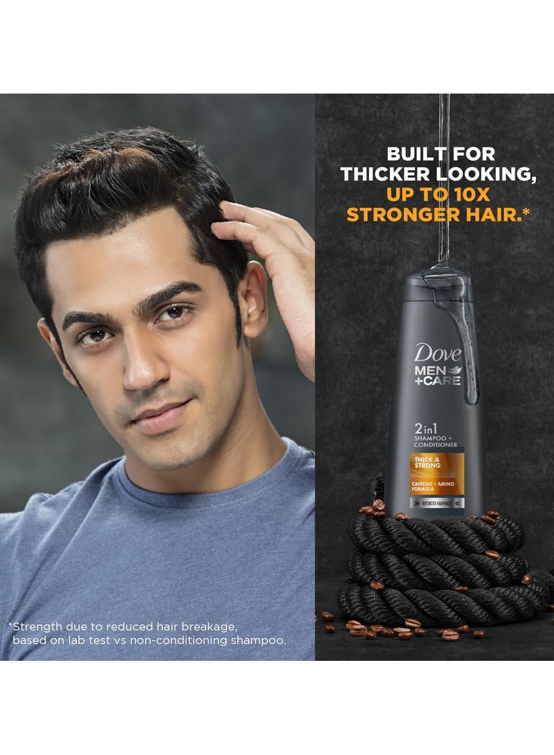 Dove Men+Care Thick & Strong 2in1 Shampoo+Conditioner, 340 ml - Image 3