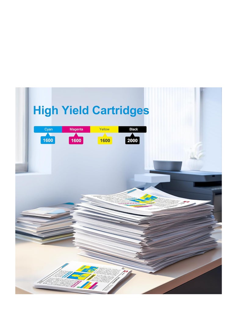 Terabyte خراطيش حبر بديلة متوافقة 963XL لـ HP963 لـ HP Officejet Pro 9010 9020 9012 9022 9014 9015 9016 9018 9019 (عبوة من 4) - Image 4