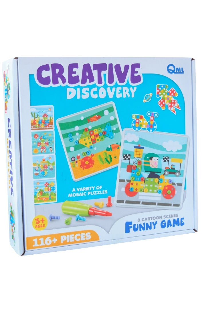 QML Creative Discovery Toy for Kids, 8 Cartoon Scenes, 116 Pieces - Image 3
