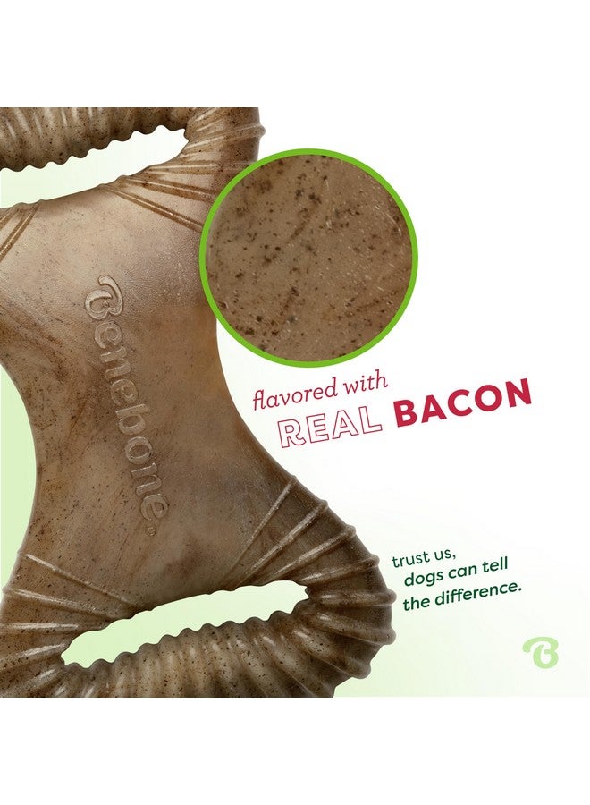 Benebone Dental Durable Dog Chew Toy for Aggressive Chewers, Real Bacon, Made in USA, Large - Image 1