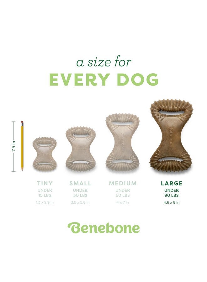 Benebone Dental Durable Dog Chew Toy for Aggressive Chewers, Real Bacon, Made in USA, Large - Image 3