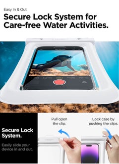 Spigen Aqua Shield Floating Universal Waterproof Phone Underwater Case Cover [1 Pack] IPX8 Pouch A610 Compatible with iPhone, Samsung Galaxy and Smartphone Up to 6.9 inches - White  - Image 2