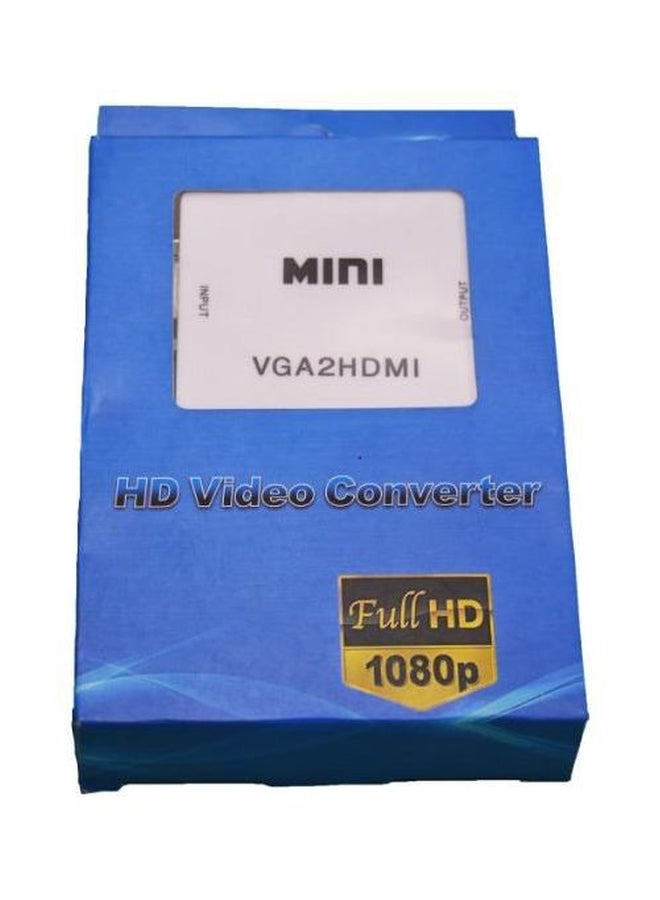 VGA To HDMI Convertor Adapter White/Black - Image 3