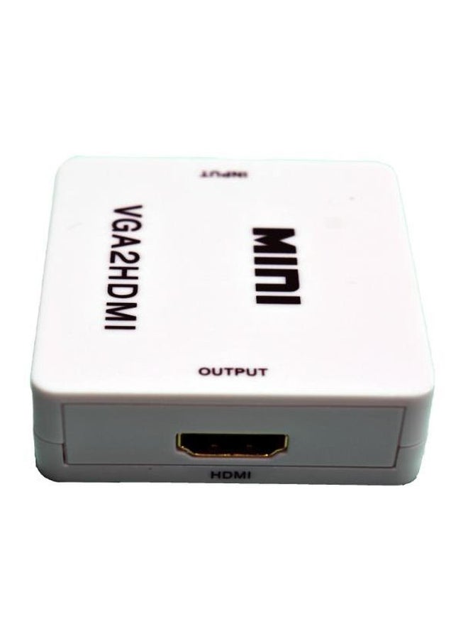 VGA To HDMI Convertor Adapter White/Black - Image 2