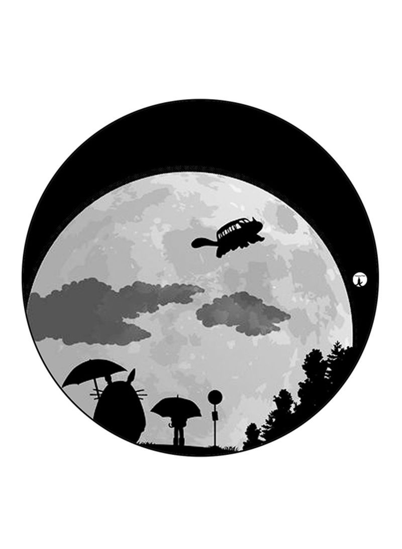 Totoro Printed Mouse Pad  Black/White