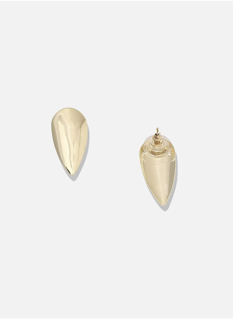 SOHI Minimal Almond Stud Earrings