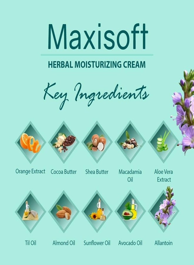 Maxisoft Herbal Moisturizing Cream 50gm | Nourishing Herbal Cream for Long-Lasting Hydration | Non-Greasy & Fast-Absorbing | Soft & Glowing Skin | Daily Use & All Skin Types (Pack of 2-50gm) - Image 4