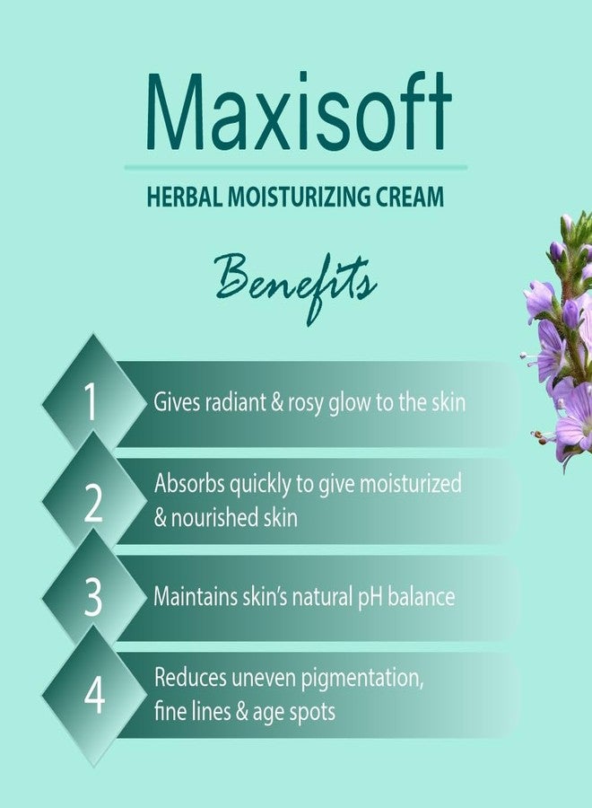 Maxisoft Herbal Moisturizing Cream 50gm | Nourishing Herbal Cream for Long-Lasting Hydration | Non-Greasy & Fast-Absorbing | Soft & Glowing Skin | Daily Use & All Skin Types (Pack of 2-50gm) - Image 5