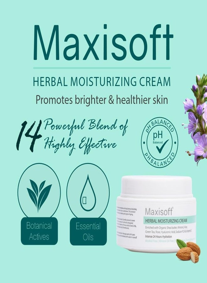 Maxisoft Herbal Moisturizing Cream 50gm | Nourishing Herbal Cream for Long-Lasting Hydration | Non-Greasy & Fast-Absorbing | Soft & Glowing Skin | Daily Use & All Skin Types (Pack of 2-50gm) - Image 3