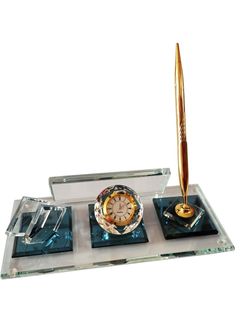 Mert Kristal - Mert Crystal Pen Office Desk Name Plate M514 - Image 1