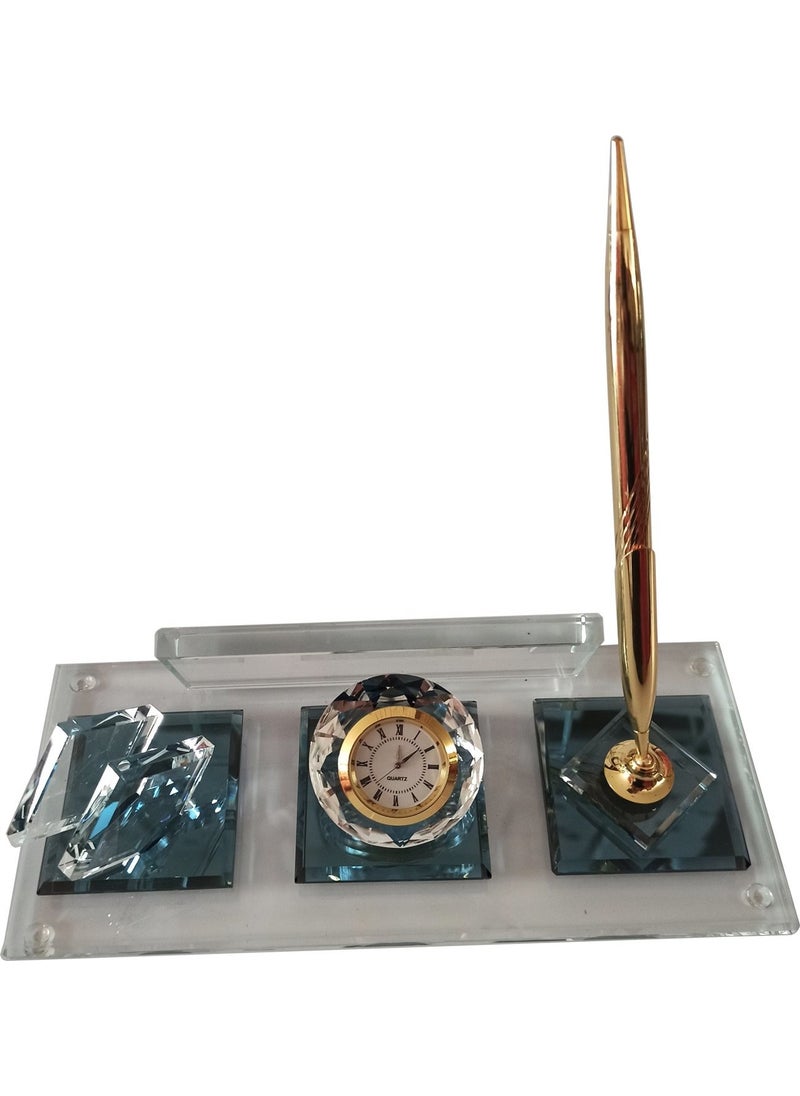 Mert Kristal - Mert Crystal Pen Office Desk Name Plate M514 - Image 1