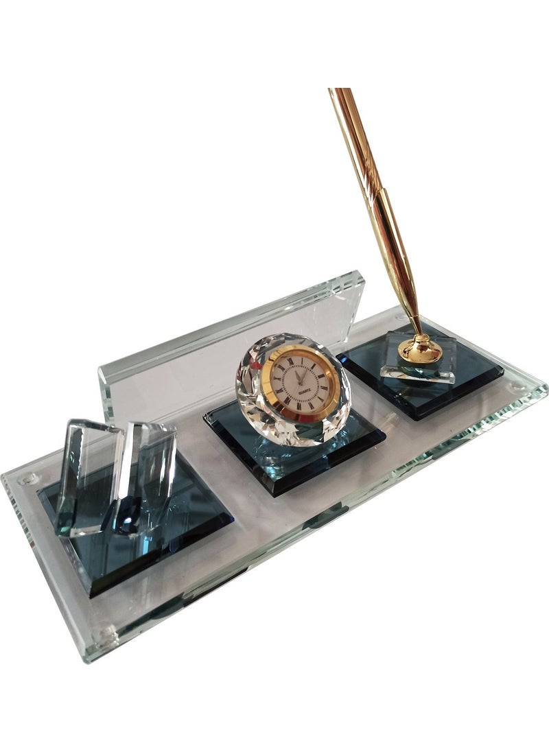 Mert Kristal - Mert Crystal Pen Office Desk Name Plate M514 - Image 1