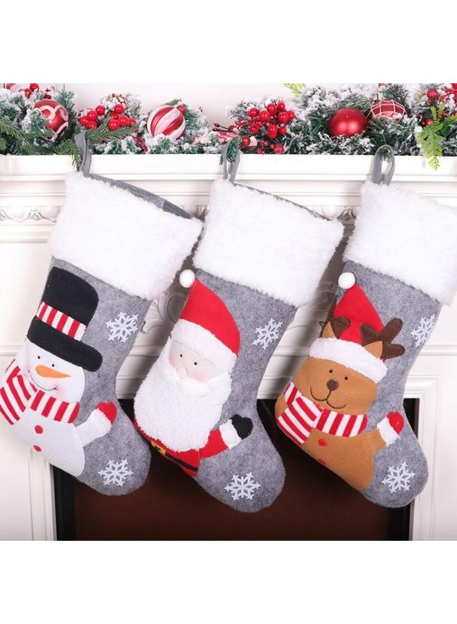 NIBEMINENT Decorations Large Felt Stocking Pendant Gift Bag Multicolour - Image 2